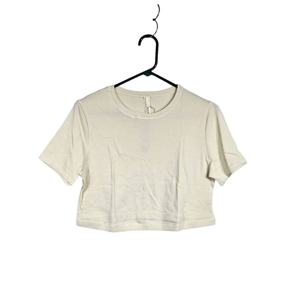 Skims‎ pointelle logo crop tee Nwt